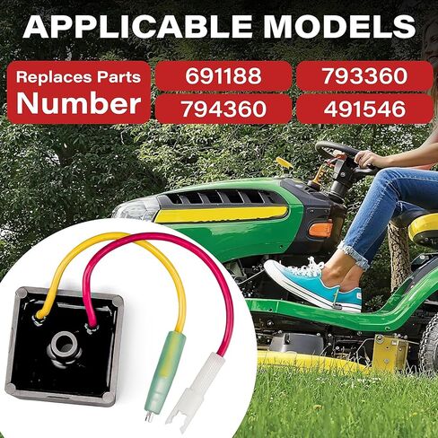 مقوم منظم الجهد، منظم جهد 12 فولت لمحرك جزازة العشب بريجز ستراتون، OEM #794360، 491546، 691188، 793360 in Kuwait