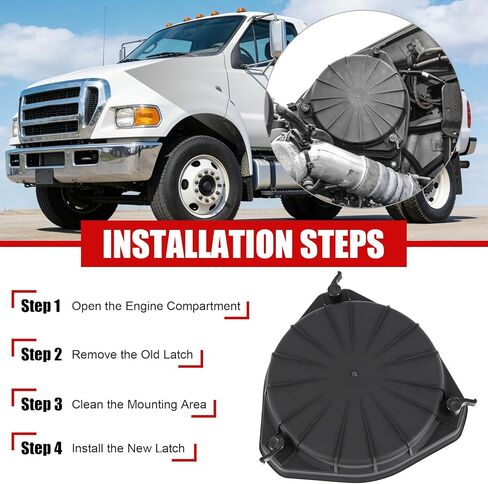 BUSID YC3Z9661BA غطاء مرشح الهواء غطاء مزلاج رافعة علوية متوافقة مع Ford F650 F750 2000-2007 يستبدل YC3Z-9661-BA in Kuwait