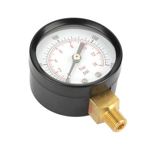 CHICIRIS Pressure, Metal Dial with NPT 1 8 Inch Thread Connection for Water Air Oil, Dual Scale PSI Bar 0 200psi 0 14bar in Saudi Arabia
