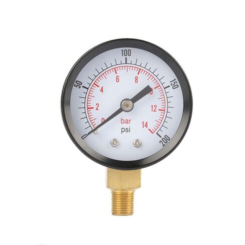CHICIRIS Pressure, Metal Dial with NPT 1 8 Inch Thread Connection for Water Air Oil, Dual Scale PSI Bar 0 200psi 0 14bar in Saudi Arabia