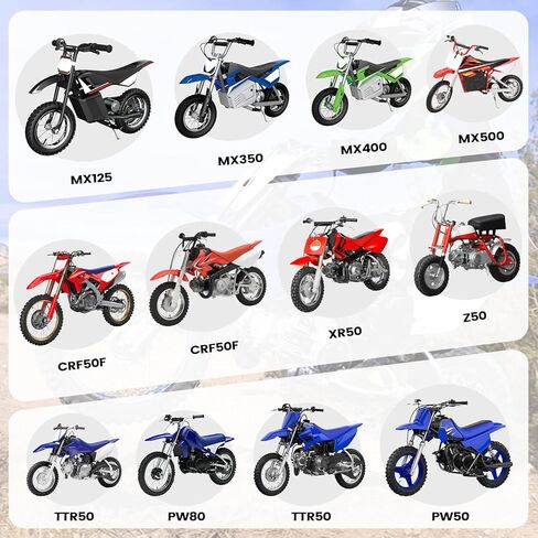 عجلات تدريب الدراجة الترابية 50cc ارتفاع قابل للتعديل عالمي لـ CRF50 MX125 MX350 MX400 PW50 XR50 Kayo KMB60 Z50 TTR50 SYX 50cc دراجة نارية صغيرة مع وسادات للركبة والكوع للأطفال وواقي المعصم in Kuwait