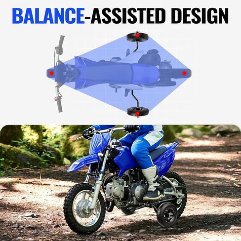 عجلات تدريب الدراجة الترابية 50cc قابلة للتعديل عالمية لـ CRF50 MX125 MX350 MX400 PW50 XR50 Kayo KMB60 Z50 TTR50 SYX 50cc دراجة نارية صغيرة مع مضخة in Kuwait