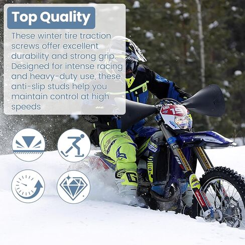 3/8" 250 Pack (#8)- Winter Ice & Snow Tire Heavy Duty Studs Spikes for Motorcycles, Racing Dirt Bikes, ATVs and Snowmobiles Tracks in Saudi Arabia