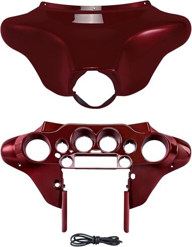 XMT-MOTO واجهة خارجية علوية سوداء زاهية لجناح الخفاش تناسب موديلات 1996-2013 Harley Davidson Touring Electra Glide وStreet Glide وTrike in Kuwait