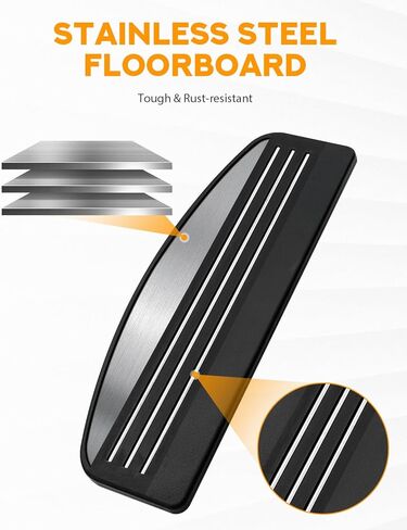 PBYMT Rider Footboard المطاط إدراج لوحة القدم الأمامية لوحة القدم مسند القدم وسادة متوافقة مع Harley Touring Softail Road King Electra Glide 1986-لاحقًا تبسيط أسود in Kuwait