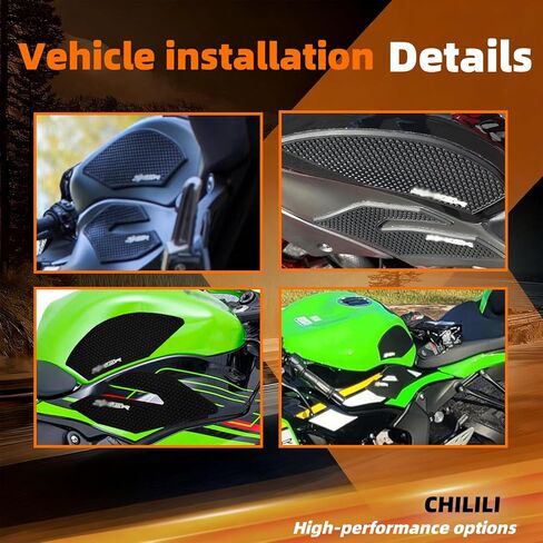 Tank pad for Kawasaki Ninja ZX-6R ZX6R ZX636 2009-2025 accessories, Tank grips with anti-slip texture Increase friction traction pad Fuel tank protector (White) in Kuwait