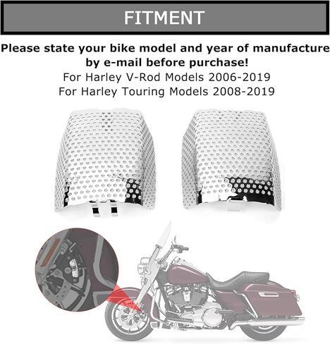 أغطية فرامل فرجار PSLER للتجول - واقيات شاشة الفرجار الأمامية للتجول في طريق King Electra Street Glide FLHT FLHX ونماذج V-Rod، كروم in Kuwait