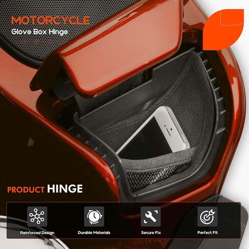 Inner Fairing Media Glove Box Door Lid Hinge Left & Right Set Fit for Harley-Davidson All Road Glide FLTR 2015-2024 Replace# 76000398, 76000436, 76000398-00, 76000436-00 in Saudi Arabia