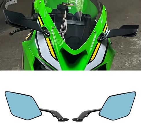 مناسبة لـ 2025 ZX6R ZX636 zx6r zx636 2019-2022 2023 2024 2025 ملحقات الدراجة النارية الجديدة: مرايا الرؤية الخلفية والمرايا الجانبية in Kuwait