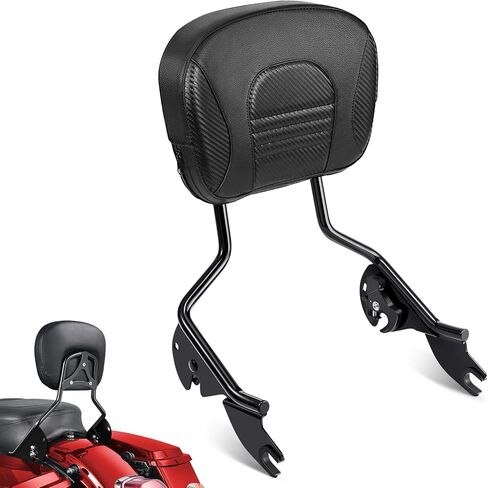 Benlari Passenger Backrest Sissy Bar, Detachable Quick Release Rear Backrest Sissy Bar Fit for Harley Davidson Road Glide Street Glide Road King Electra Glide 2009-2024, Black (Black) in Saudi Arabia