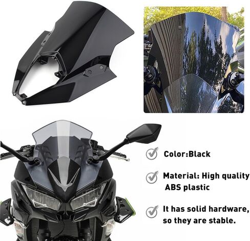 Lirun Windscreen Protector Wind Deflector Windshield Plastic Fairing Black for Kawasaki ER6F Ninja 650 EX-6 2020 2021 2022 2023 in Saudi Arabia