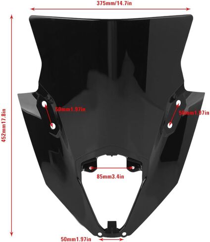 Lirun Windscreen Protector Wind Deflector Windshield Plastic Fairing Black for Kawasaki ER6F Ninja 650 EX-6 2020 2021 2022 2023 in Saudi Arabia