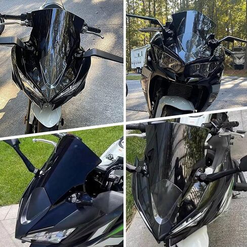 Lirun Windscreen Protector Wind Deflector Windshield Plastic Fairing Black for Kawasaki ER6F Ninja 650 EX-6 2020 2021 2022 2023 in Saudi Arabia