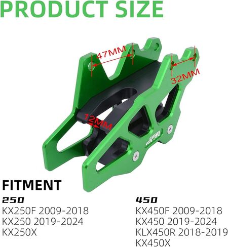 AnXin Motorcycle CNC Chain Guide Guard Protection for KX250F 2009-2018 KX250 2019-2024 KX450F 2009-2018 KX450 2019-2024 KLX450R 2018-2019 KX250X KX450X in Saudi Arabia
