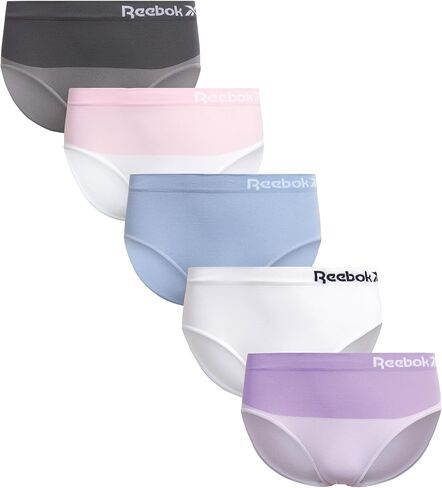 Reebok Girls' Underwear - Seamless Hipster Briefs (5 Pack) in Saudi Arabia