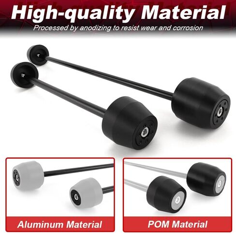 Xitomer متوافق مع Z650 Ninja 650 2017-2024، Z650RS 2021-2025 مزلقات المحور الخلفي الأمامي، واقي إطار عجلة الشوكة الأمامي والخلفي للدراجة النارية in Kuwait