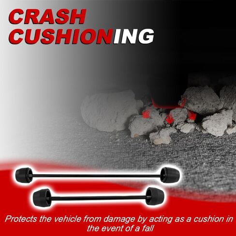 Xitomer متوافق مع Z650 Ninja 650 2017-2024، Z650RS 2021-2025 مزلقات المحور الخلفي الأمامي، واقي إطار عجلة الشوكة الأمامي والخلفي للدراجة النارية in Kuwait