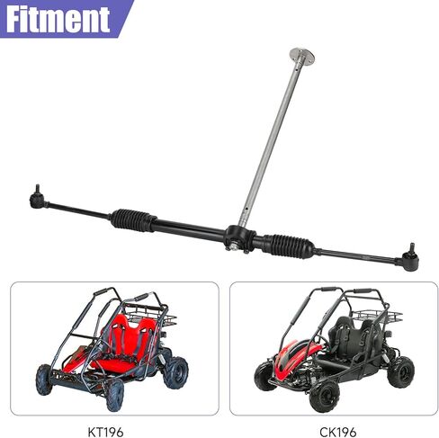 كولمان KT196 مجموعة عجلة القيادة Go Kart مجموعة تروس التوجيه متوافقة مع CK196 196cc Kandi 110cc تعمل بالغاز 4 عجلات رباعية DIY Go Cart Parts المغزل المفصل الكرة المشتركة قضيب التعادل قضبان in Saudi Arabia