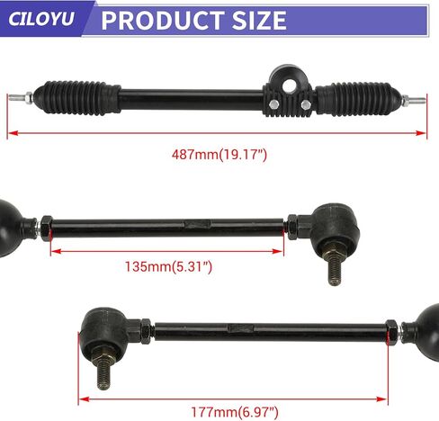 كولمان KT196 مجموعة عجلة القيادة Go Kart مجموعة تروس التوجيه متوافقة مع CK196 196cc Kandi 110cc تعمل بالغاز 4 عجلات رباعية DIY Go Cart Parts المغزل المفصل الكرة المشتركة قضيب التعادل قضبان in Saudi Arabia