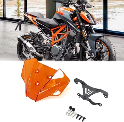 لـ 2023 DUKE390 Duke390 Duke125 واقي الزجاج الأمامي للدراجات النارية وإكسسوارات هدية أمامية لـ 2017-2023 Duke (رمادي فاتح) in Kuwait
