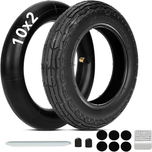 إطار سكوتر 10x2/54-152 متوافق مع سكوتر كهربائي GOTRAX G4 Tour XP GMAX Ultra G3 Plus، إطار 10x2.0 10 بوصة واستبدال الأنبوب الداخلي لأجزاء GOTRAX XR Elite Max E-Scooter in Saudi Arabia