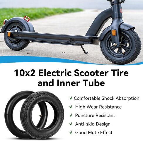 إطار سكوتر 10x2/54-152 متوافق مع سكوتر كهربائي GOTRAX G4 Tour XP GMAX Ultra G3 Plus، إطار 10x2.0 10 بوصة واستبدال الأنبوب الداخلي لأجزاء GOTRAX XR Elite Max E-Scooter in Saudi Arabia