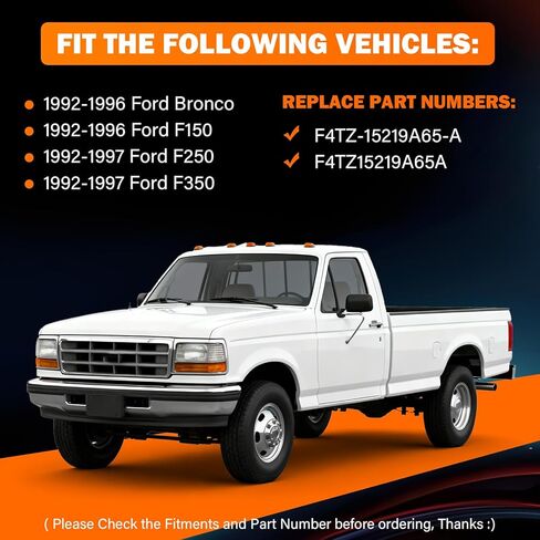 Front Left Driver Side Door Latch Lock Assembly - F4TZ-15219A65-A Replacement for 1992-1997 Ford F150 F250 F350 & 1992-1996 Bronco | Power Door Latch Actuator Motor Cable Rod Kit (LH Side) in Kuwait