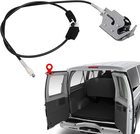 Front Left Driver Side Door Latch Lock Assembly - F4TZ-15219A65-A Replacement for 1992-1997 Ford F150 F250 F350 & 1992-1996 Bronco | Power Door Latch Actuator Motor Cable Rod Kit (LH Side) in Kuwait