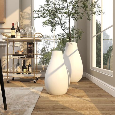 Deco 79 Ceramic Matte Vase, 12" x 12" x 20", Black in Kuwait