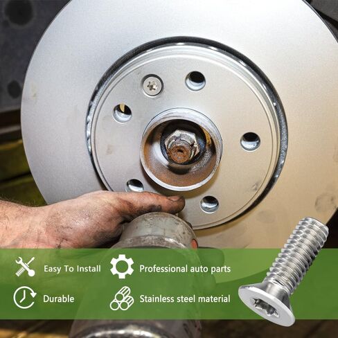 4PCS Stainless Steel Brake Disc Rotor Screws, Brake Rotor Bolt, Automotive Steel Retaining Screws for Front and Rear, 11609271 Retaining Hardware Bolts Kit Fit for Buick Chevry Suburban (4PCS) in Saudi Arabia