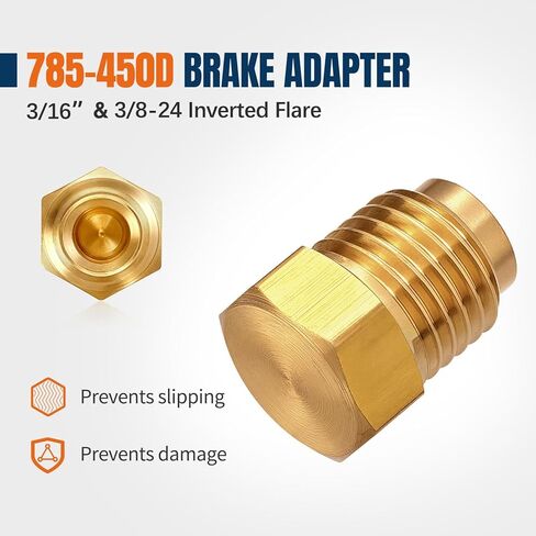 4PC 785-450D Brass Brake Line Plug and Cap Kit,Pipe Plug Hex Head 3/16 Inch Tube Brake Line Plugs and Caps,3/8-24 Inverted Flare Male,Corrosion-Resistant Brass Brake Fitting Leak-Free Replacement in Saudi Arabia
