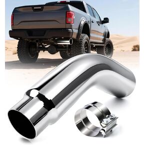 أطراف كوع العادم من 4 إلى 6 بوصات مع مشبك 4 بوصات، طرف عادم الكوع الديزل المصقول بالكروم لشاحنات الالتقاط والسيارات البديلة لأنابيب العادم in Kuwait