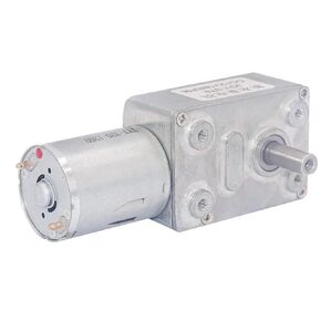JGY370 DC 12V محرك تربو دودي، 0.6 دورة في الدقيقة عزم دوران منخفض السرعة 20 كجم.سم، فضي معدني، 80 × 32 × 21 مم، محرك كهربائي ذاتي القفل بعمود 6 مم in Kuwait