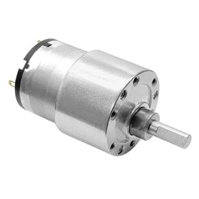 JGB37-520 DC Gearmotor 12V 24V High Torque All Metal Gear Box Electric Motor with D-Shaped Shaft, Hall Encoder, Reversible Speed Control (600RPM 24V Bracket) in Kuwait
