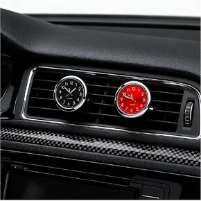 2PCS Luminous Analog Car Clocks for Dash Stick on,Mini Tiny Stick on Clock for Car Dashboard with Vent Clip,Self-Adhesive Dashboard Clock for Vent & Dashboards Decoration in Kuwait