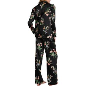 Victoria's Secret Satin Long Pajama Set, Silk Pajamas, PJ Set for Women, 2 Piece Lounge Set Silk PJs, Women's Sleepwear, Pink (L) in Kuwait