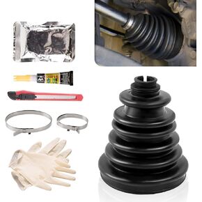 Upgrade CVS18 Universal CV Axle Boot Repair Kit, 5.04 Inch (128mm) Height, Fits Shaft Size 22mm-28mm, Silicone Rubber, Waterproof Dustproof Protection for Cars, Trucks, SUVs in Kuwait