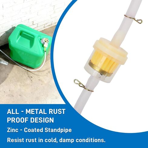 For Diesel Heaters, Extra Capacity Fuel Tank Standpipe Kit, All-Metal Rust-Proof Cap with 36" Tubing & Filter, Extend Runtime 5X in Kuwait