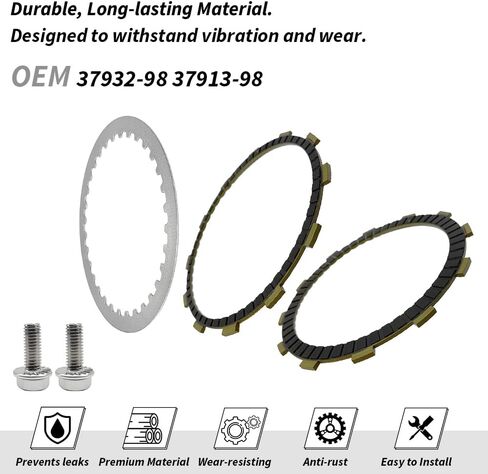 Cyco Primary Gasket & Extra Plate Friction Steel Clutch Kit for Touring Models Road King Road Glide Street Glide OEM#34934-06 17369-06 in Saudi Arabia