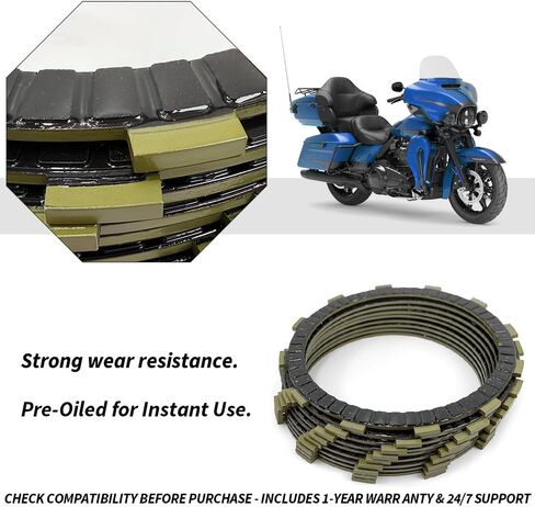 Cyco Primary Gasket & Extra Plate Friction Steel Clutch Kit for Touring Models Road King Road Glide Street Glide OEM#34934-06 17369-06 in Saudi Arabia