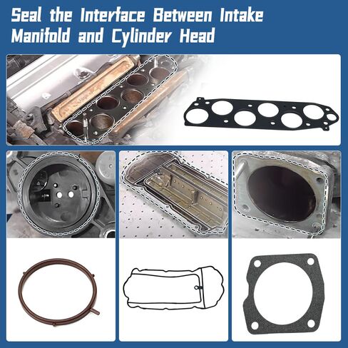 Upper Intake Manifold Gasket Set Fit for Acura MDX RDX RL TL TSX ZDX Fit for Honda Accord Crosstour Odyssey Pilot Replace SGA12396 in Saudi Arabia