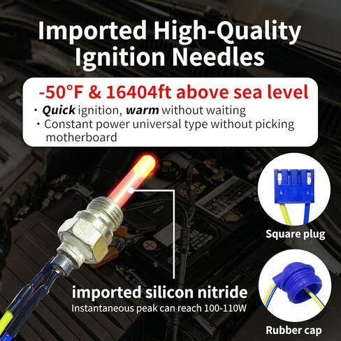 9PCS Glow Plug Repair Kit, 12V 5KW 8KW Diesel Heater Accessories Gaskets Ceramic Ignition Plug Repair Parts, for Chinese Diesel Parking Heater Air Heater, Maintenance Kit for Car Truck Boat in Saudi Arabia