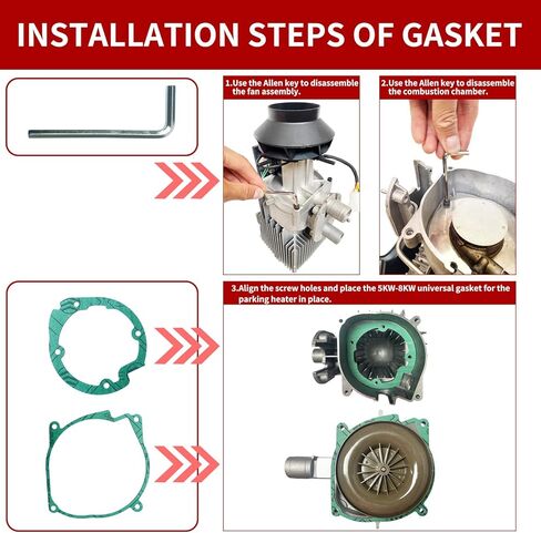 9PCS Glow Plug Repair Kit, 12V 5KW 8KW Diesel Heater Accessories Gaskets Ceramic Ignition Plug Repair Parts, for Chinese Diesel Parking Heater Air Heater, Maintenance Kit for Car Truck Boat in Saudi Arabia