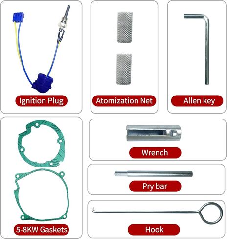 9PCS Glow Plug Repair Kit, 12V 5KW 8KW Diesel Heater Accessories Gaskets Ceramic Ignition Plug Repair Parts, for Chinese Diesel Parking Heater Air Heater, Maintenance Kit for Car Truck Boat in Saudi Arabia