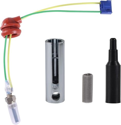 4 قطع من مجموعة قابس توهج سخان التوقف الديزل، قابس توهج الإشعال مع مكبس مفتاح الربط وغطاء أسود قطع غيار السيارات ملحقات إصلاح التدفئة لسخان الديزل 2KW/5KW/8KW in Kuwait