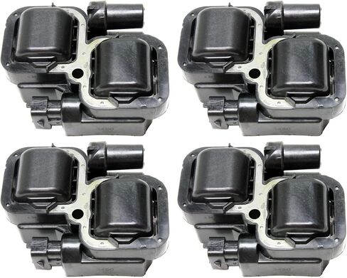 Replacement Ignition Coil Pack Set of 4 Compatible with Mercedes-Benz V8 Models (4.3L5.5L) SLK55 AMG, C55 AMG, G55 AMG, G500, SL500, S500, E55 AMG, CLK55 AMG, SL55 AMG, SLR McLaren, CL55 AMG, CL500, E in Saudi Arabia