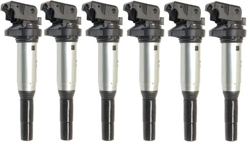 Equivalent Ignition Coil Pack Set of 6 Compatible with BMW 3 Series, 5 Series, 6 Series, 7 Series, X3, X4, X5, X6 (6-Cyl / I6) in Saudi Arabia