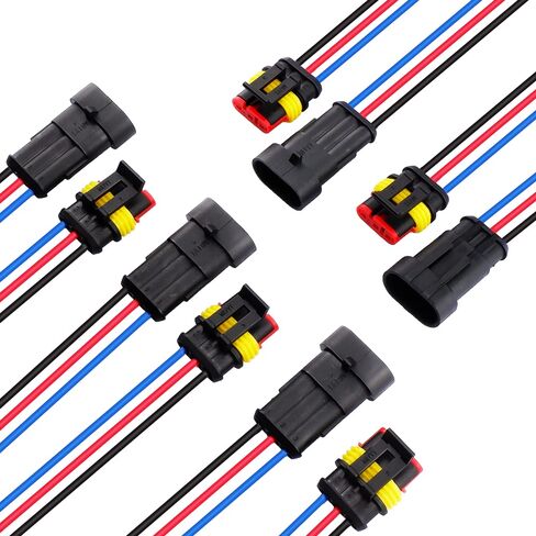 MUYI 2Pin Way 18AWG سلك مقاوم للماء 1.0 مللي متر سلسلة موصل طرفي-5 عدة in Saudi Arabia