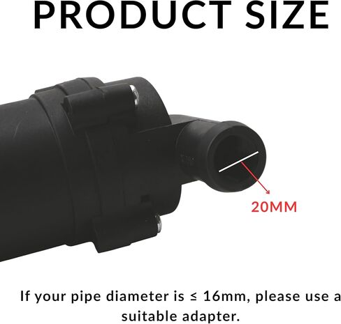 12V 12W Car Water Pump, Automatic Electric Circulating Coolant Circulation Pump for A/C Heating, Engine Cooling & Winter Heat Assist, Strengthen Accelerate, 400L/H Flow, 20mm Inlet, 3000RPM in Saudi Arabia
