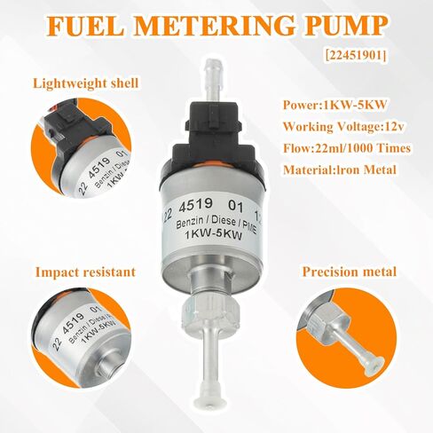 12V Fuel Metering Pump Heater 22451901 and 12V Diesel Heater Glow Plug Repair Kit, Fit for Eberspacher Espar Airtronic 2KW D2 D4 D4S in Saudi Arabia